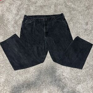 Wrangler Jeans Mens 46x32 Black Relaxed Fit‎ Premium Quality Denim